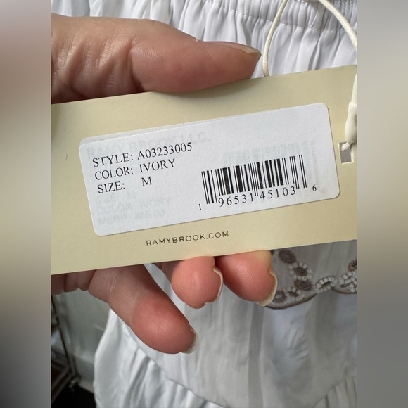 NEW WITH TAGS Ramy Brook White Cynthia Flounce Minidress ~ Medium - Picture 10 of 10